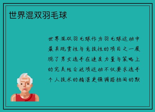 世界混双羽毛球